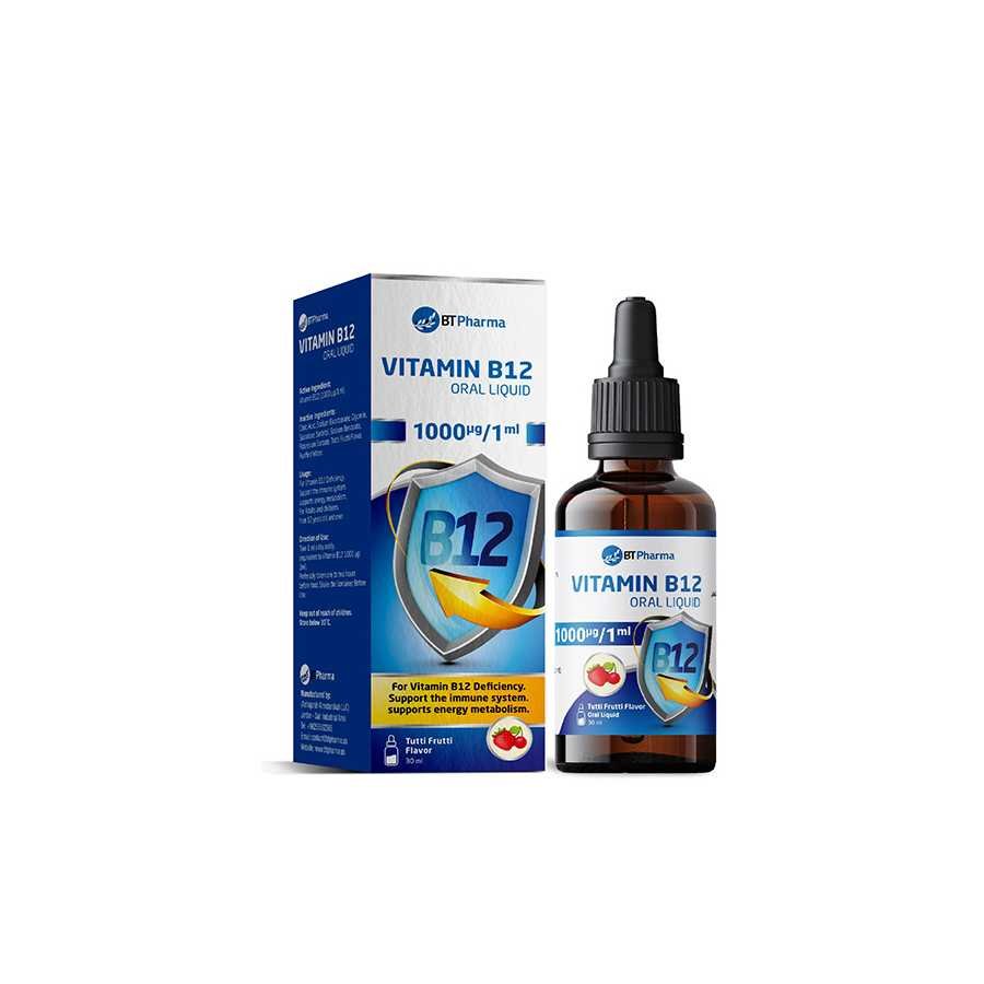 BT Pharma Vitamin B12 1000mcg/1ml Liquid 30ml