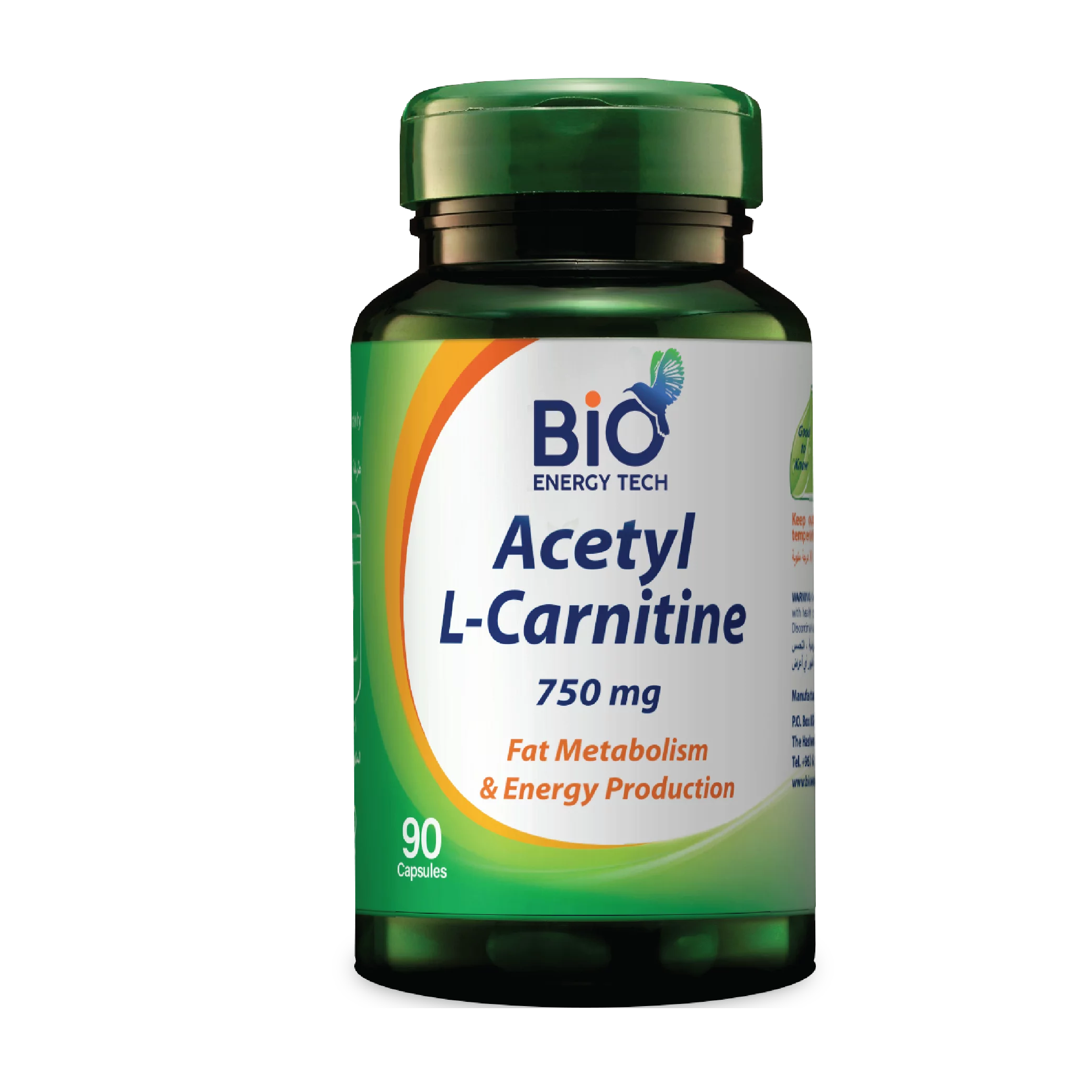 Bio Energy Acetyl L-Carnitine 750mg Capsule 90