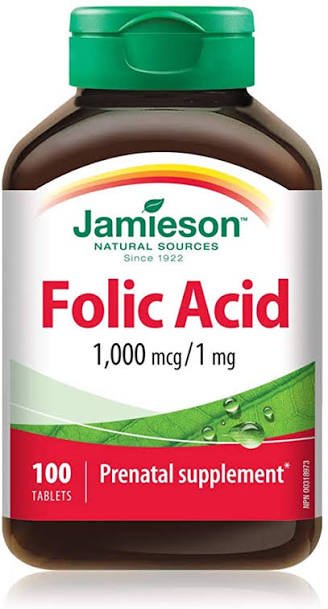 Jamieson Folic Acid 1mg Tablet 100